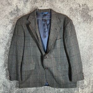 Pendleton Blazer Mens 44 Grey Tweed Wool Sport Coat Jacket Two Button